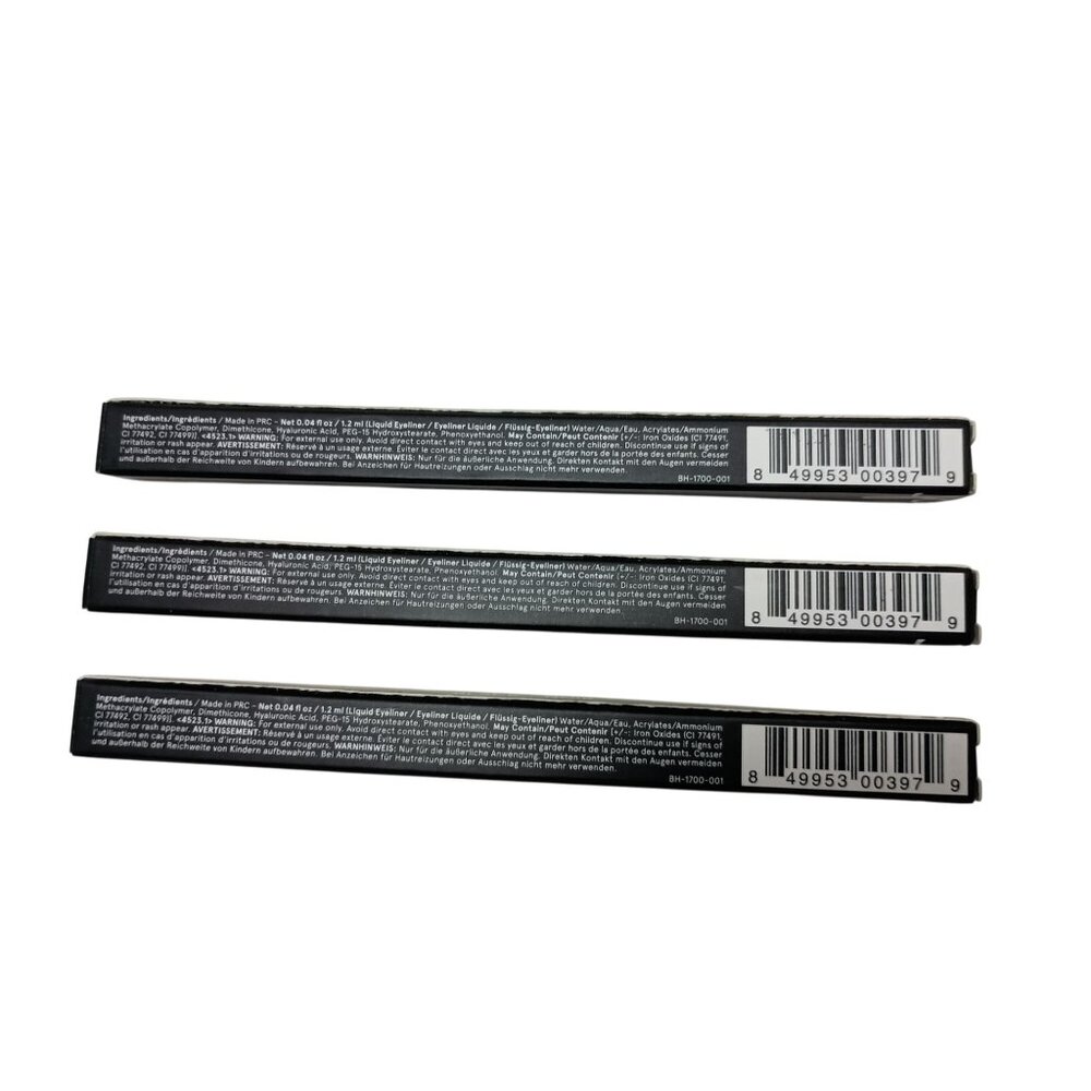 BH Cosmetics Liquid Eye Liner, 0.4 Ounce Black/Noir New in Box Set of 3 - Picture 3 of 4
